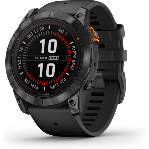 Умные часы Garmin Fenix 7X Solar серый с черным ремешком 010-02541-01 в Твери