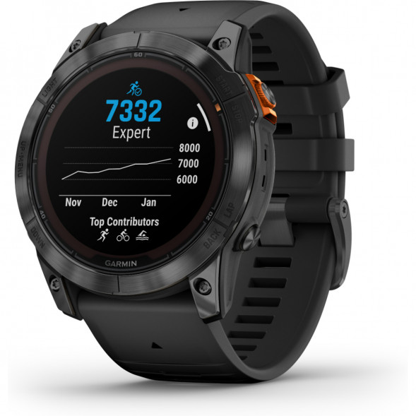 Умные часы Garmin Fenix 7X Solar серый с черным ремешком 010-02541-01 в Твери