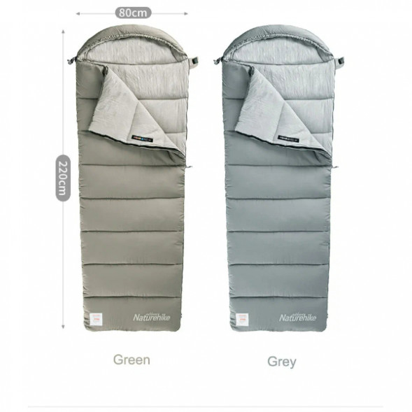Спальный мешок Naturehike Envelope M180 (правый), зелёный в Твери