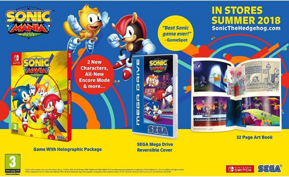 Sonic Mania Plus + Артбук (Nintendo Switch, Английская версия) в Твери