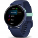 Умные часы Garmin Vivoactive 5, синие с металлически-синим безелем и силиконовым ремешком 010-02862-12 в Твери