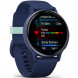 Умные часы Garmin Vivoactive 5, синие с металлически-синим безелем и силиконовым ремешком 010-02862-12 в Твери
