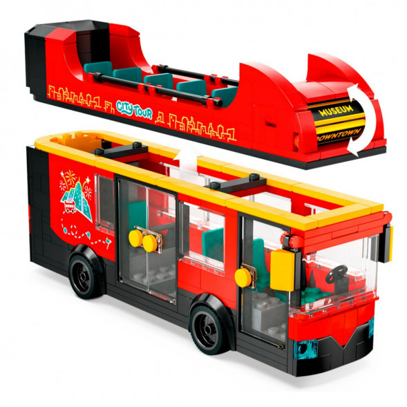 Конструктор LEGO City 60407 Красный двухэтажный экскурсионный автобус в Твери