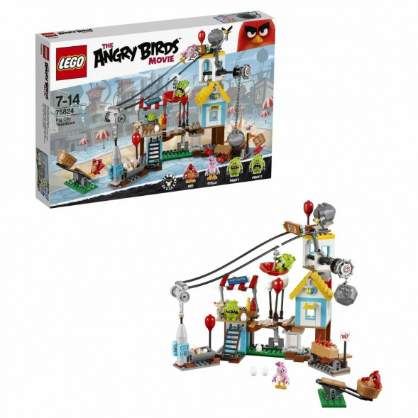 Конструктор LEGO Angry Birds 75824 Разгром Свинограда в Твери
