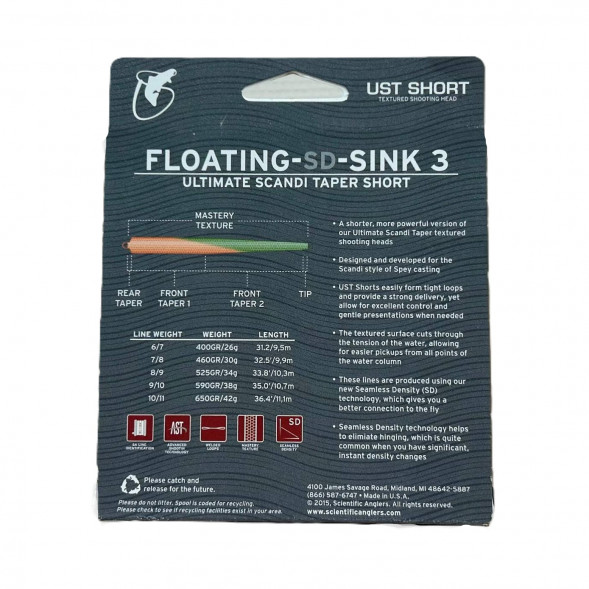 Рыболовная леска Scientific Anglers UST Short St-10/11-F/S3 Floating - SD - Sink 3 125130 в Твери