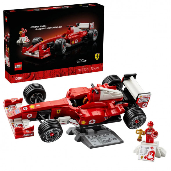 Конструктор LEGO Icons 11375 Ferrari F2004 и Михаэль Шумахер в Твери