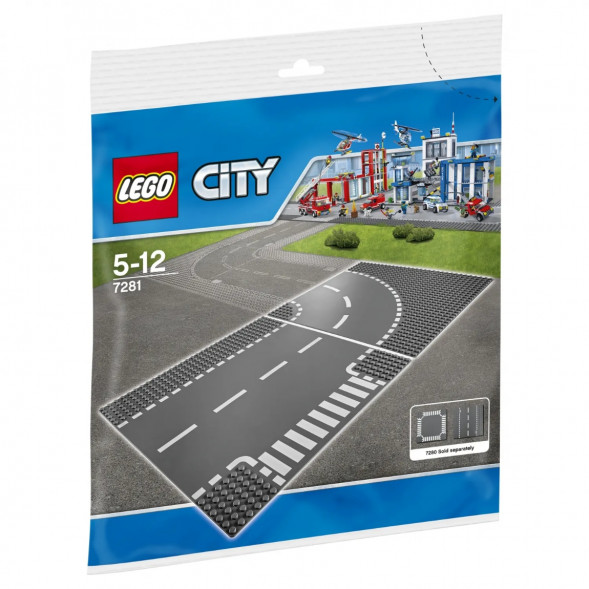 Конструктор LEGO City 7281 Т-образный перекрёсток и поворот в Твери