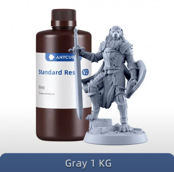 Смола для 3D печати ANYCUBIC Standart Resin V2 Gray 1 кг в Твери