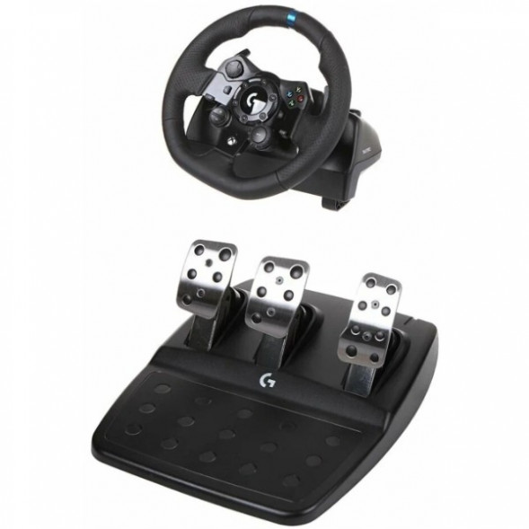 Комплект Logitech G923 Trueforce (PC, Xbox Series X, S, One), черный в Твери