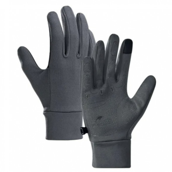 Перчатки сенсорные спортивные Naturehike Outdoor Full Touch GL10 (серый, L) в Твери