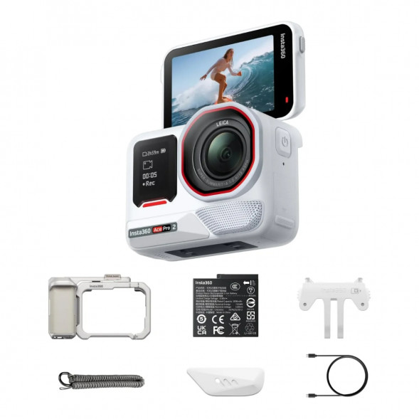 Экшн-камера Insta360 Ace Pro 2 Single Battery Xplorer Bundle, Arctic White в Твери