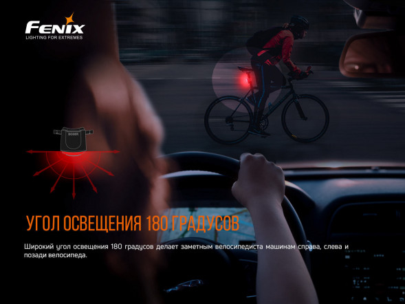 Велофара задняя Fenix BC05R V2.0, черный в Твери