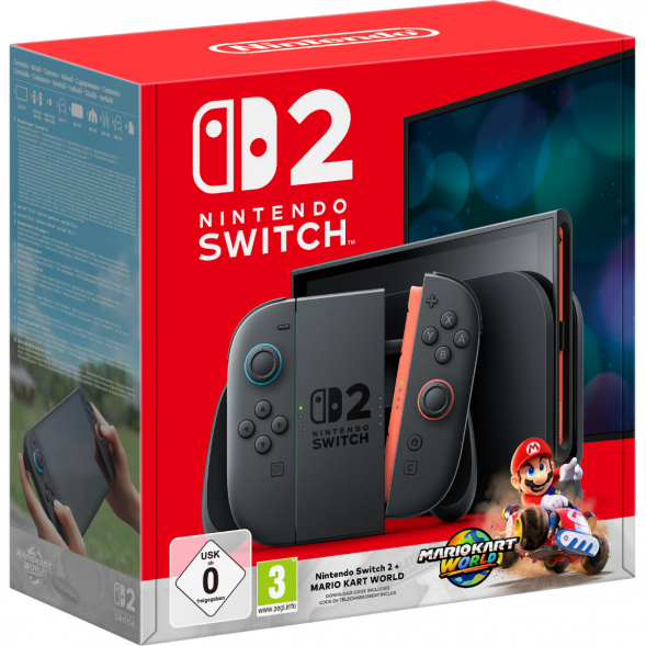 Игровая приставка Nintendo Switch 2, черный + Mario Kart World в Твери