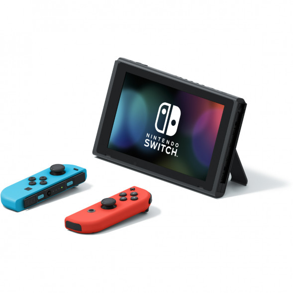 Игровая приставка Nintendo Switch OLED 64 ГБ, неоновый синий/неоновый красный в Твери
