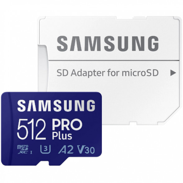 Карта памяти micro SDXC 512Gb Samsung PRO Plus U3 A2 V30 180/130MB/s в Твери