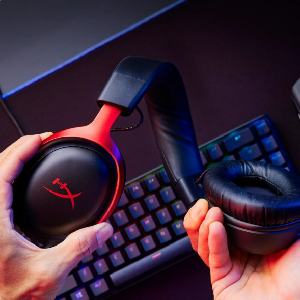 Компьютерная гарнитура HyperX Cloud III проводная, чёрный/красный в Твери