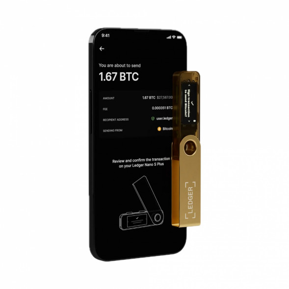 Криптокошелек Ledger Nano S Plus 1 шт., золотой в Твери