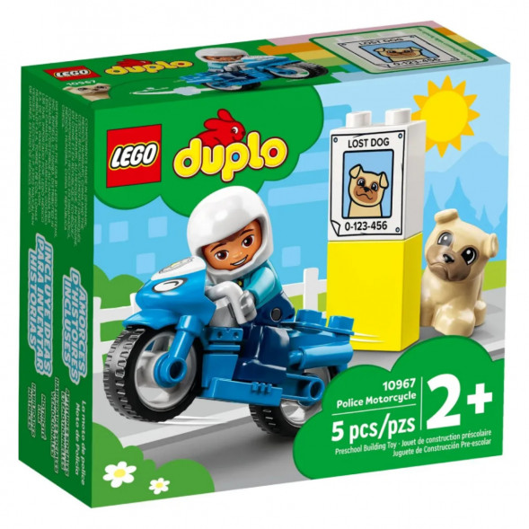 Конструктор LEGO DUPLO 10967 Полицейский мотоцикл в Твери