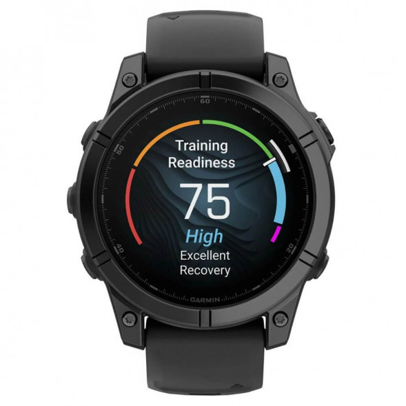 Умные часы Garmin Fenix E 47мм Amoled Slate Grey Steel с чёрным силиконовым ремешком 010-03025-01 в Твери