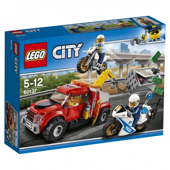 Конструктор LEGO City Police 60137 Побег на буксировщике в Твери