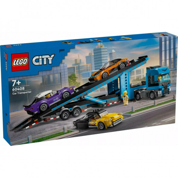 Конструктор LEGO City 60408 Грузовик-автовоз со спортивными автомобилями в Твери