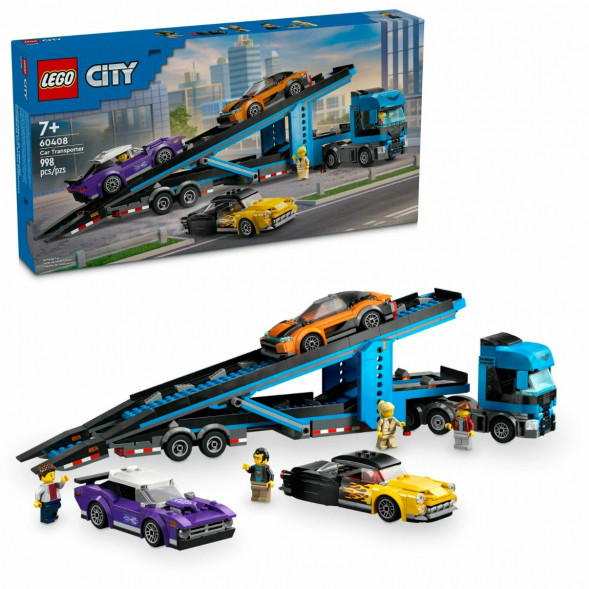 Конструктор LEGO City 60408 Грузовик-автовоз со спортивными автомобилями в Твери