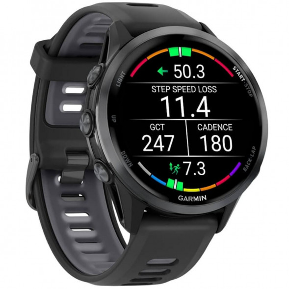 Умные часы Garmin Forerunner 970 Carbon Gray DLC Titanium ремешок Black/Translucent Whitestone 010-02969-10 в Твери