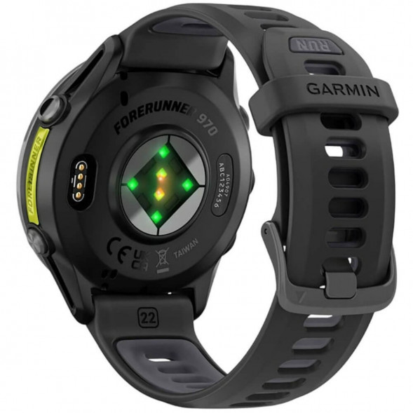 Умные часы Garmin Forerunner 970 Carbon Gray DLC Titanium ремешок Black/Translucent Whitestone 010-02969-10 в Твери