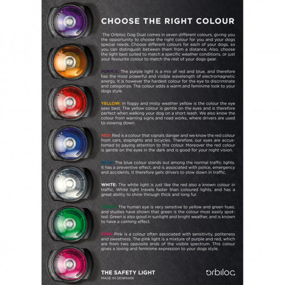 Фонарь для собак Orbiloc Dog Dual Signal Colours, белый в Твери