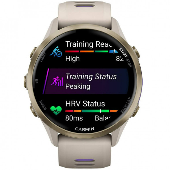 Умные часы Garmin Forerunner 970 Soft Gold Titanium/French Gray Translucent Indigo Band 010-02969-12 в Твери