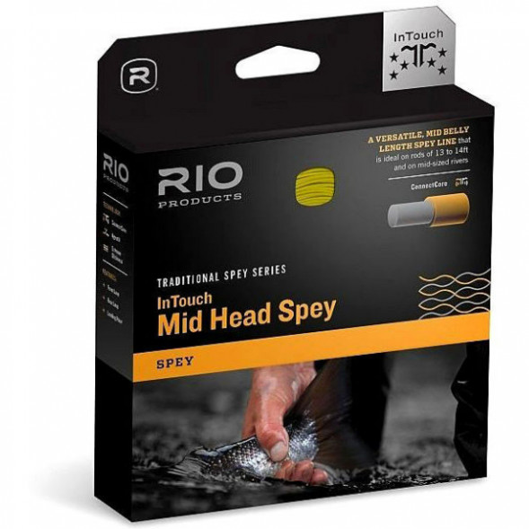 Леска RIO InTouch Mid Head Spey 9/10F 710gr, Green/Orange/Straw в Твери