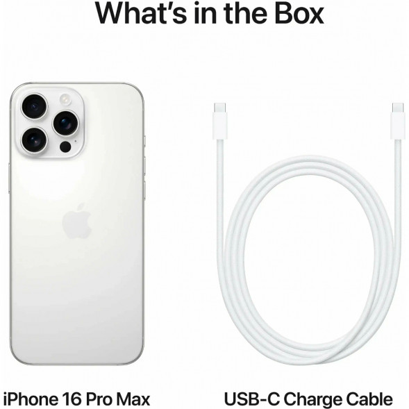 Смартфон Apple iPhone 16 Pro Max (nano SIM+eSIM) 256ГБ, White Titanium в Твери