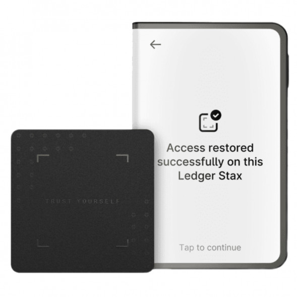 Аппаратный холодный криптокошелек Ledger Stax c чехлом Magnet Shell Black + Recovery Key в Твери