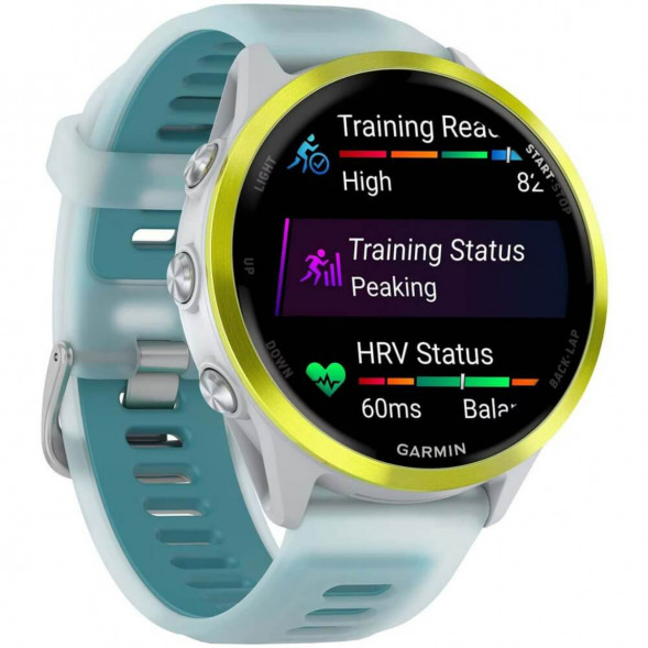 Умные часы Garmin Forerunner 570 47 мм Amp Yellow Aluminium/Translucent Whitestone/Turquoise 010-02971-01 в Твери