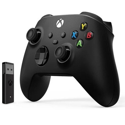 Беспроводной геймпад Microsoft Xbox черный, PC адаптер в Твери