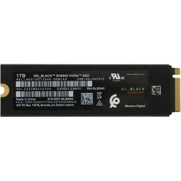 SSD накопитель Western Digital WD Black SN850X NVMe, 1TB (WDS100T2XHE) в Твери