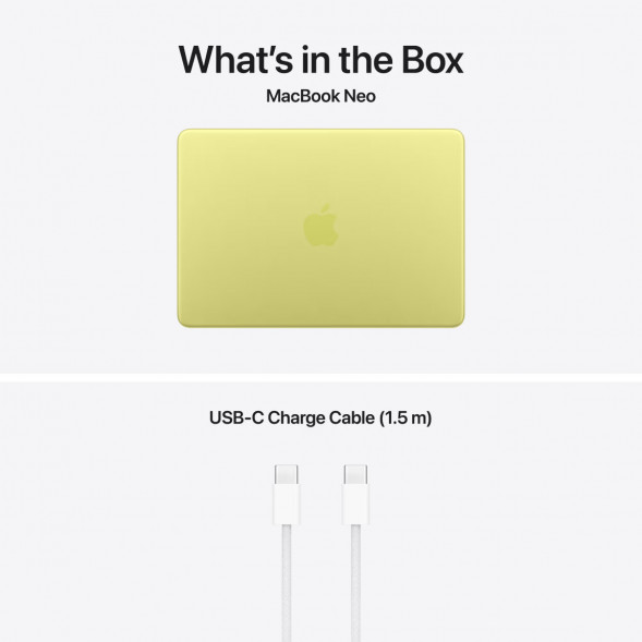 Ноутбук Apple MacBook Neo MHFD4 (A18 Pro 5-Core GPU, 8/256GB), Желтый/Citrus в Твери