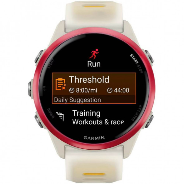 Умные часы Garmin Forerunner 570 42 мм Raspberry Aluminium/Translucent Bone/Mango 010-02970-02 в Твери
