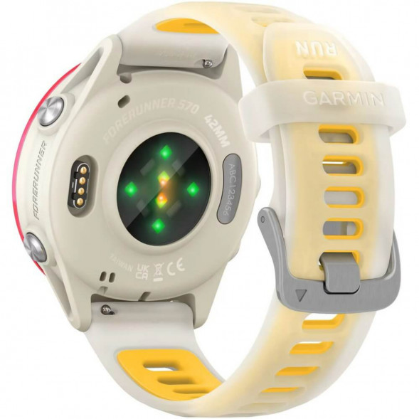 Умные часы Garmin Forerunner 570 42 мм Raspberry Aluminium/Translucent Bone/Mango 010-02970-02 в Твери