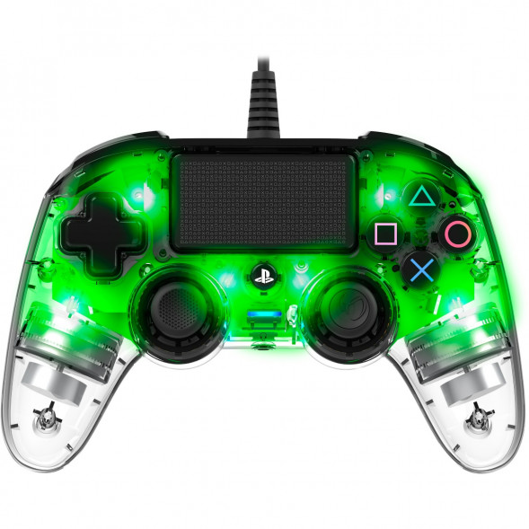 Геймпад проводной Nacon Illuminated Compact PS4, зеленый в Твери