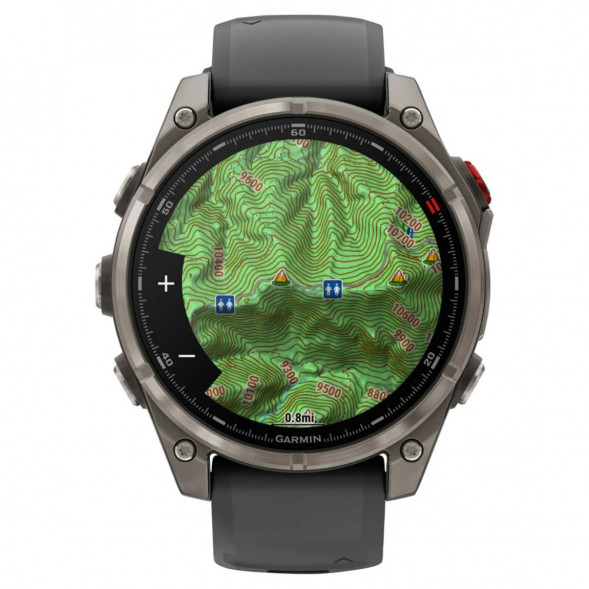 Умные часы Garmin Fenix 8 PRO, 51 мм, AMOLED, Sapphire, Titanium with Graphite/Black Silicone Band 010-03199-10 в Твери