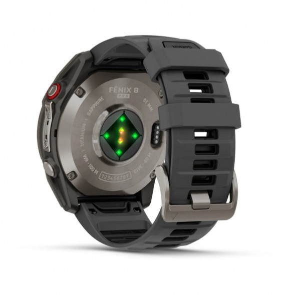 Умные часы Garmin Fenix 8 PRO, 51 мм, AMOLED, Sapphire, Titanium with Graphite/Black Silicone Band 010-03199-10 в Твери