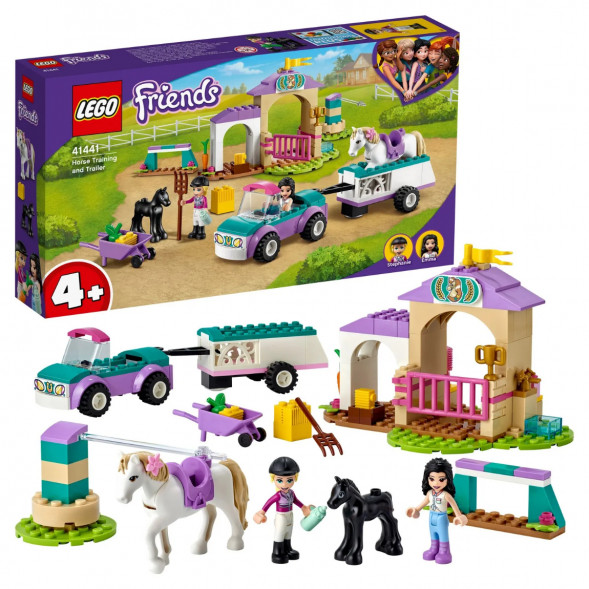 Конструктор LEGO Friends 41441 Тренировка лошади и прицеп для перевозки в Твери