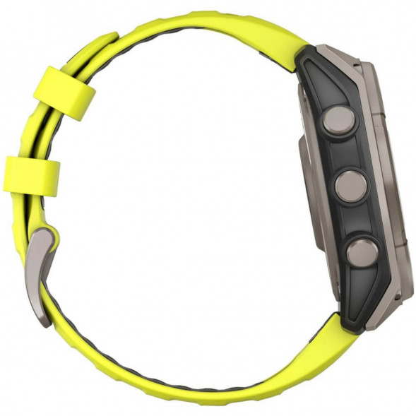 Умные часы Garmin Fenix 8, 51 мм, Solar, Sapphire Titanium with AMP Yellow/Graphite Silicone Band 010-02907-20 в Твери