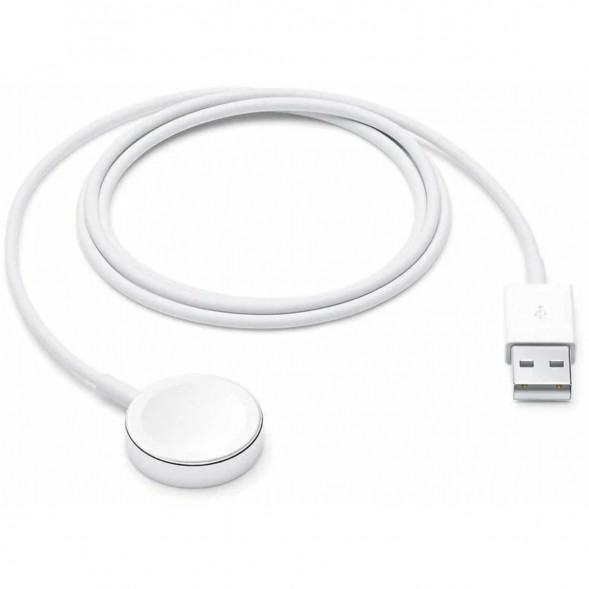 Кабель Apple USB с магнитным креплением для зарядки Apple Watch, 1 м, белый (MX2E2) в Твери