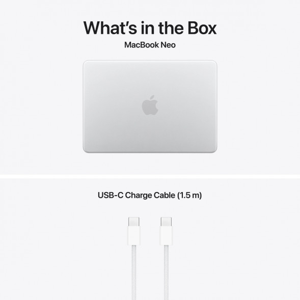 Ноутбук Apple MacBook Neo MHFC4 (A18 Pro 5-Core GPU, 8/512GB), Серебристый/Silver в Твери