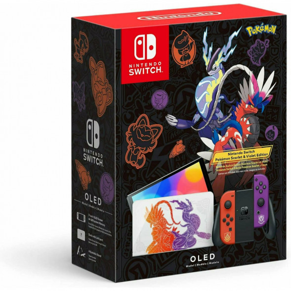 Игровая приставка Nintendo Switch OLED 64 ГБ, Pokemon Scarlet &amp;amp; Violet Edition в Твери