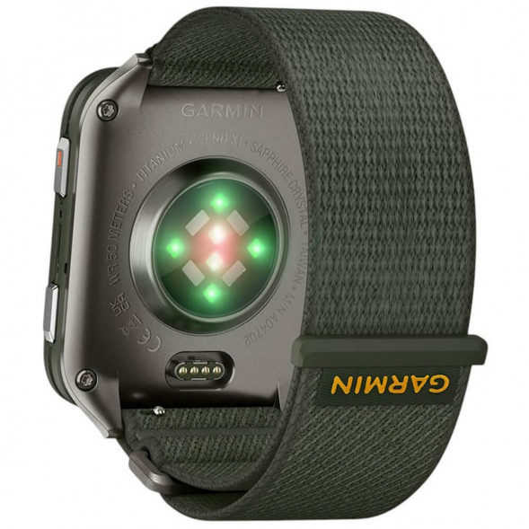 Умные часы Garmin Venu X1 Green с нейлоновым ремешком Moss ComfortFit 010-02980-03 в Твери