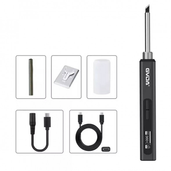 Портативный электрический USB паяльник GVDA GD300 (набор 7 предметов) в Твери