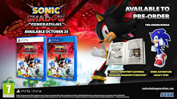 Игра Sonic x Shadow Generations Day One Edition [PS4, русские субтитры] в Твери